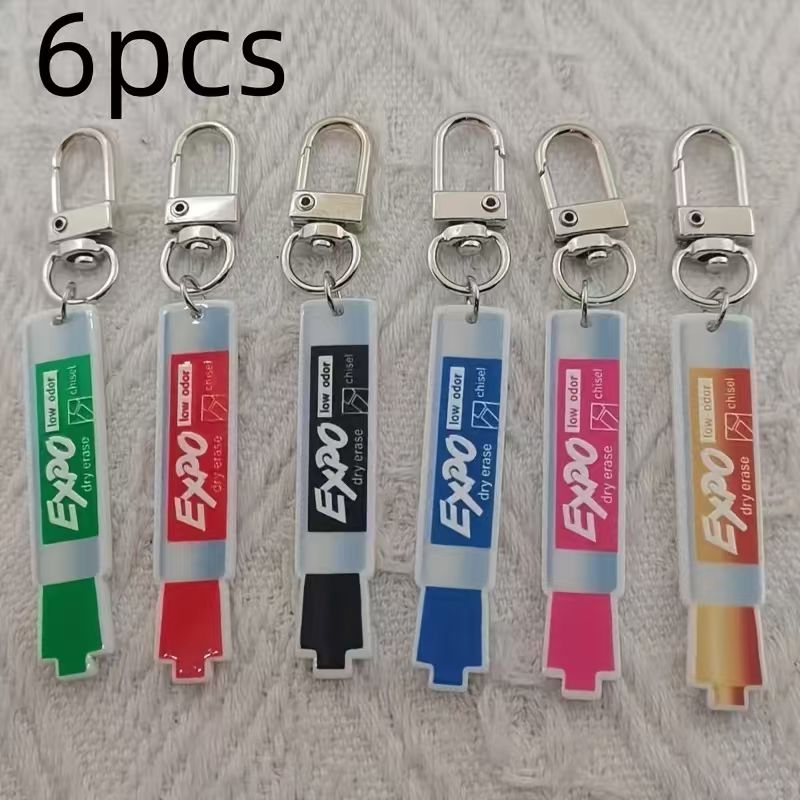 6pcs acrylic pen keychain, all - Hiking ulasan dan harga