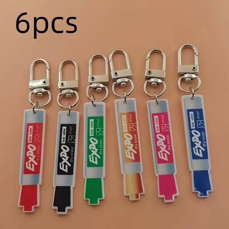 6pcs acrylic pen keychain, all - Hiking ulasan dan harga