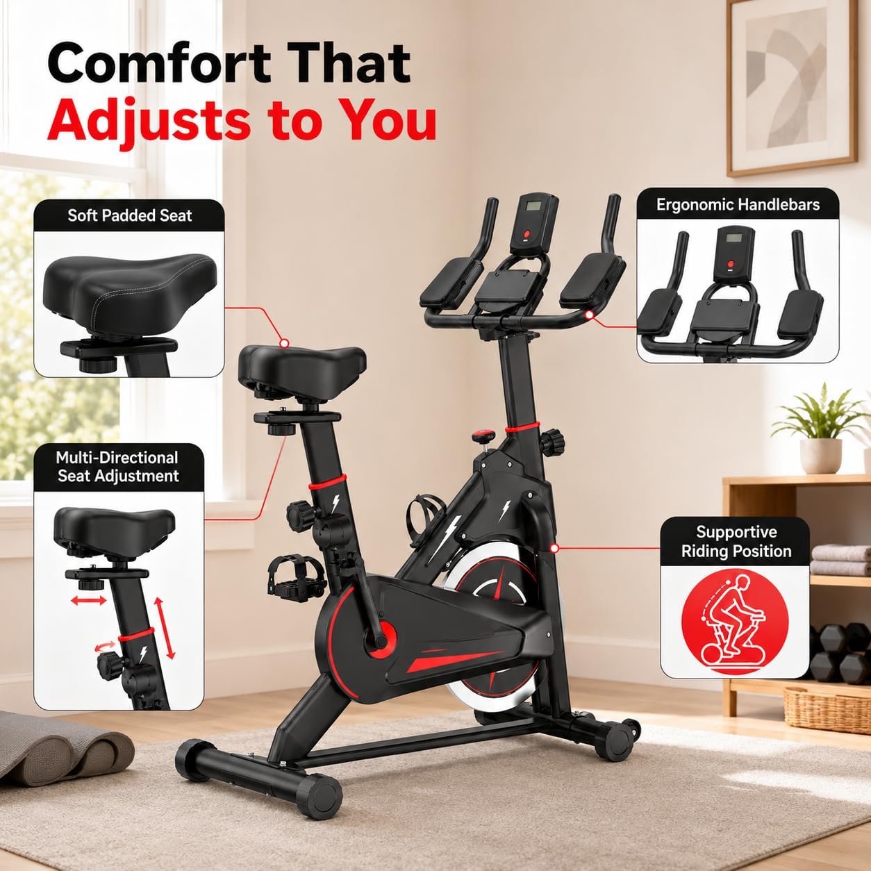 Indoor Magnetic Exercise Bike, - Exercise Bike Magnetic Resistance ulasan dan harga
