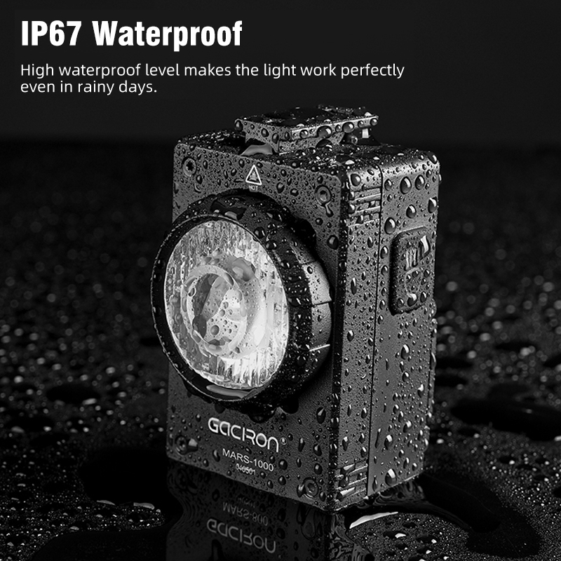 GACIRON MARS 1000Lumens Cut-of - Rechargeable Bicycle Headlight 1000 Lumen ulasan dan harga