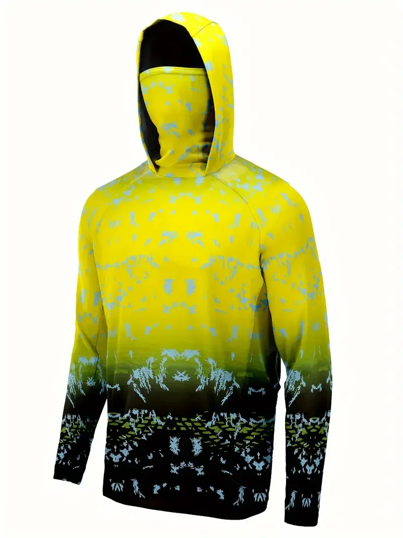 Fishing Shirt Hooded Men Fishi - Fishing ulasan dan harga