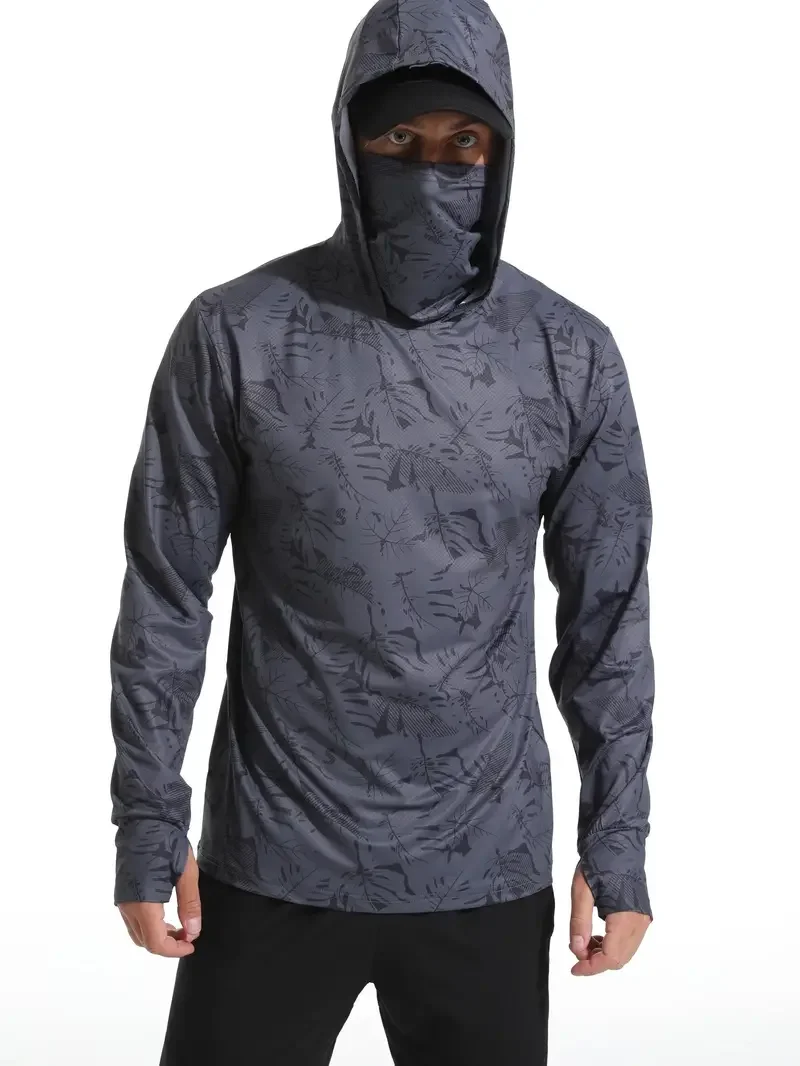 Fishing Shirt Hooded Men Fishi - Fishing ulasan dan harga