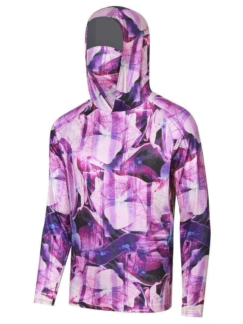 Fishing Shirt Hooded Men Fishi - Fishing ulasan dan harga
